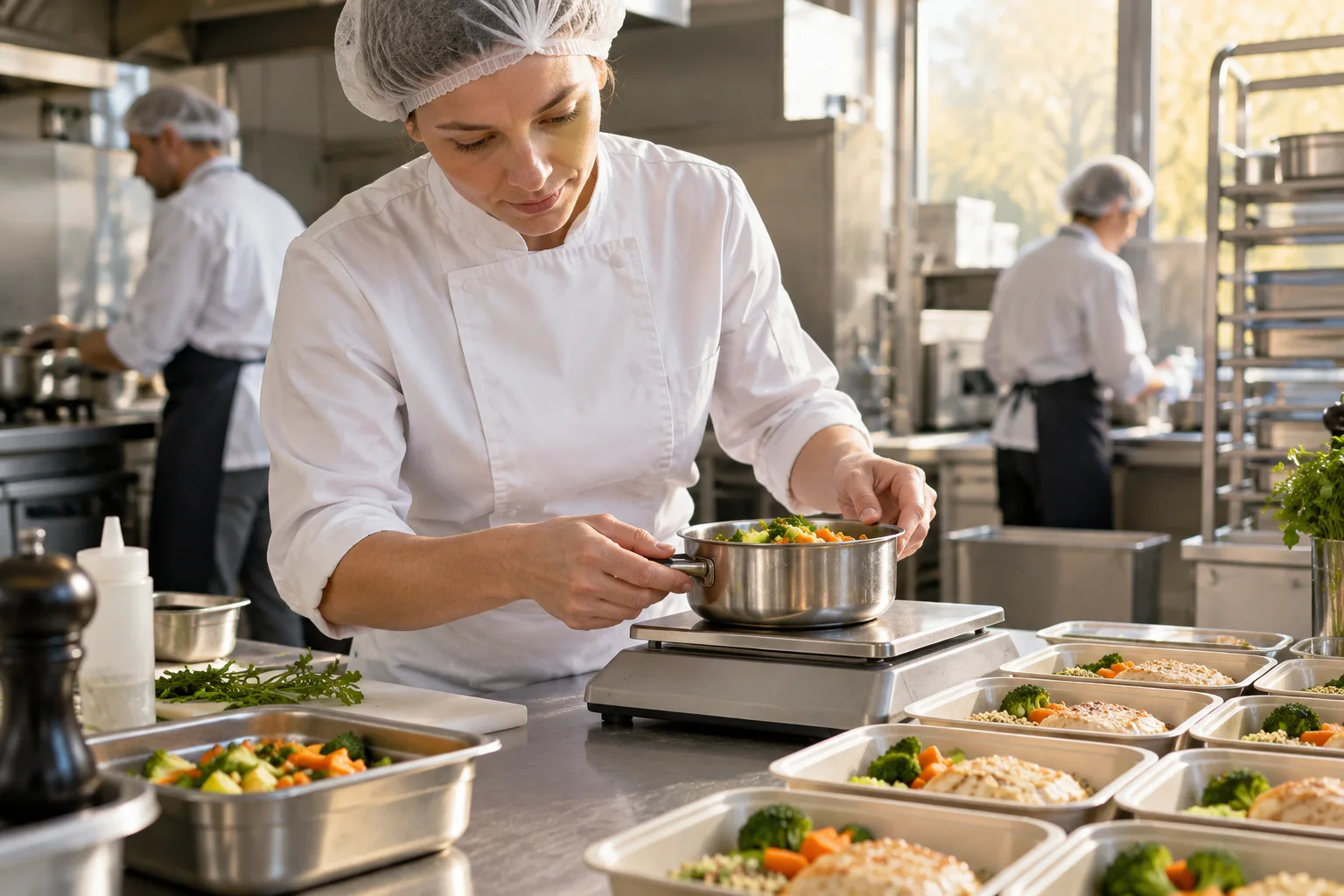 Mesure des quantités restantes après une fabrication en cuisine